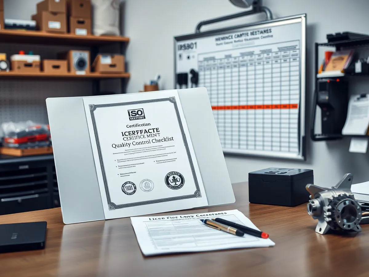 ISO 9001质量管理体系认证证书与质量检查文件